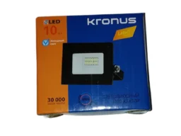 Прожектор светодиодный KRONUS 10 Вт 6500K IP65 220V холодный свет черный корпус (1/100)