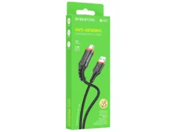 Кабель USB - микро USB Borofone BX67, 1.0м, круглый, 2.4A, ткань, цвет: чёрный (1/360)