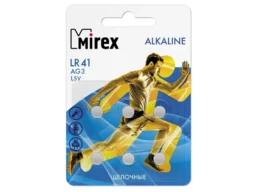 Элемент питания Mirex AG3 / LR41 1,5V 6 шт (6/216/648), ecopack