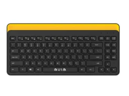 Клавиатура беспроводная AULA AWK310, Bluetooth ,бат.AAA*2,Кол-во кл:86, черная/желтый (1/20)