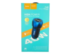 АЗУ 2 Type-C HOCO Z48 Tough, 3000mA, пластик, QC3.0, PD40Вт, цвет: синий (1/13/130)