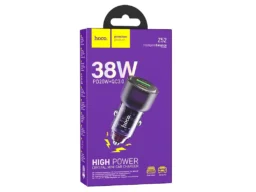 АЗУ 1 USB 1 Type-C HOCO Z52 Spacious, 3000mA, пластик, QC3.0, PD38Вт, цвет: фиолетовый (1/12/120)