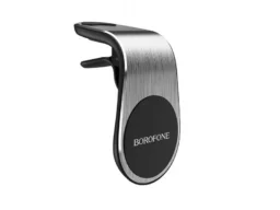 Держатель Borofone BH10, для смартфона, металл, воздуховод, магнит, цвет: серебряный (1/180)