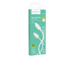 Кабель USB - микро USB HOCO X107 Favor, 1.0м, 2.4А, цвет: белый (1/31/310)