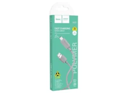 Кабель USB - микро USB HOCO X107 Favor, 1.0м, 2.4А, цвет: серый (1/31/310)