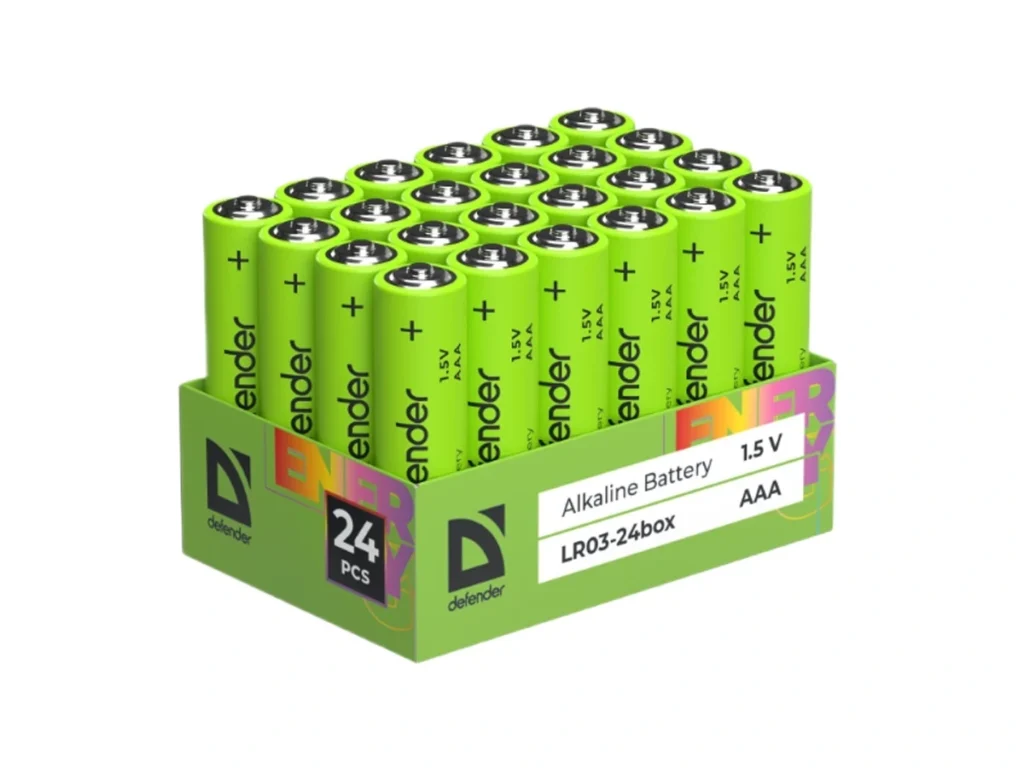 Элемент питания DEFENDER LR03 ААА EcoLine box24 (24/960)