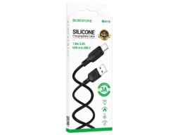 Кабель USB - Type-C Borofone BX113 Lenny, 1.0м, 3.0A, силикон, цвет: чёрный (1/360)