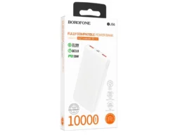 Акк.внешн. Borofone BJ56 Graceful, 10000mAh, пластик, PD20Вт, 1 USB выход, Type-C, цвет: белый