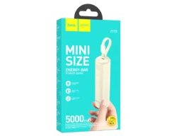 Акк.внешн. HOCO J113 Energy-bar, 5000mAh, алюминий, 1 USB выход, кабель Type-C, 2.0А, белый