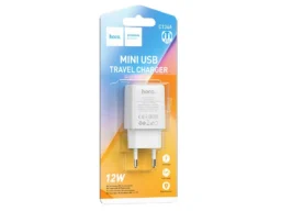 Блок питания сетевой 1 USB HOCO C134A Solid, 12Вт., пластик, 2.4A, цвет: белый (1/36/216)