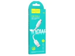 Кабель USB - Type-C HOCO X96 Hyper, 1.0м, PD100Вт, 6.0А, цвет: белый (1/31/310)