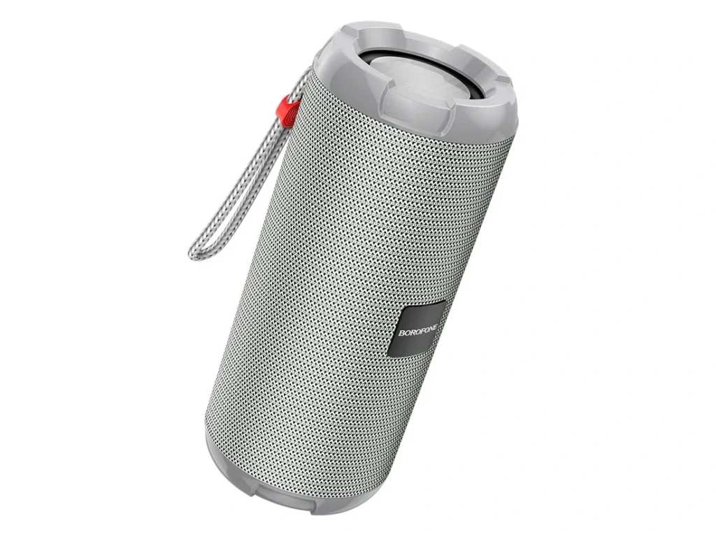 Колонка портативная Borofone BR15, Bluetooth 5.0 2*5W 1200mAh, цвет: серый (1/50)