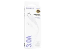 Кабель USB - Type-C Borofone BX111 Feliz, 1.0м, 3.0A, пластик, цвет: белый (1/360)