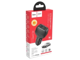 АЗУ 2 USB HOCO Z36 Leader, 2400mA, огнестойкий, пластик, чёрный(1/14/140)