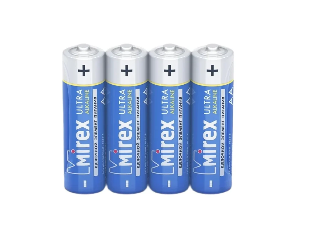 Элемент питания Mirex R6 / AA 1,5V 4 шт (4/601200), shrink