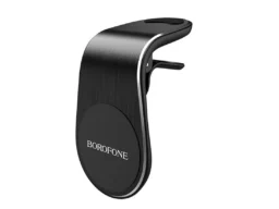 Держатель Borofone BH10, для смартфона, металл, воздуховод, магнит, цвет: чёрный (1/180)