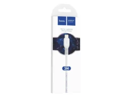 Кабель USB - 8 pin HOCO X20, 3.0м, круглый, 2.1A, силикон, цвет: белый(1/30/300)