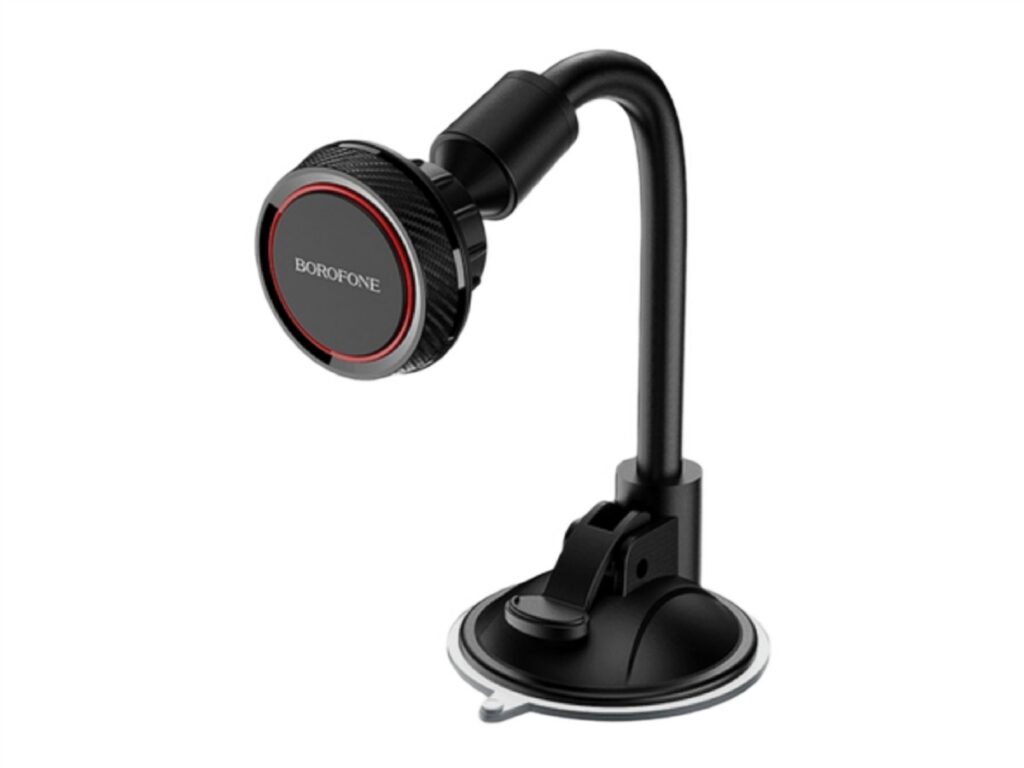 Держатель Borofone BH18, Journey, для смартфона, пластик, на лобовое стекло, шарнир, цвет: чёрный