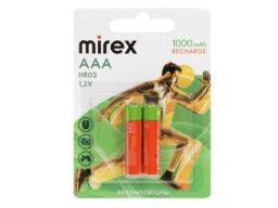 Аккумулятор Ni-MH Mirex HR03 / AAA 1000mAh 1,2V 2 шт (2/20/100), ecopack