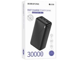 Акк.внешн. Borofone BJ55B Graceful, 30000mAh, пластик, 2 USB выхода, цвет: чёрный (1/24)