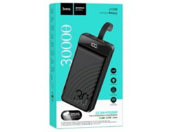 Акк.внешн. HOCO J123B Element, 30000mAh, 2 USB выхода, PD20 Вт, QC3.0, дисплей, цвет: чёрный (1/25)