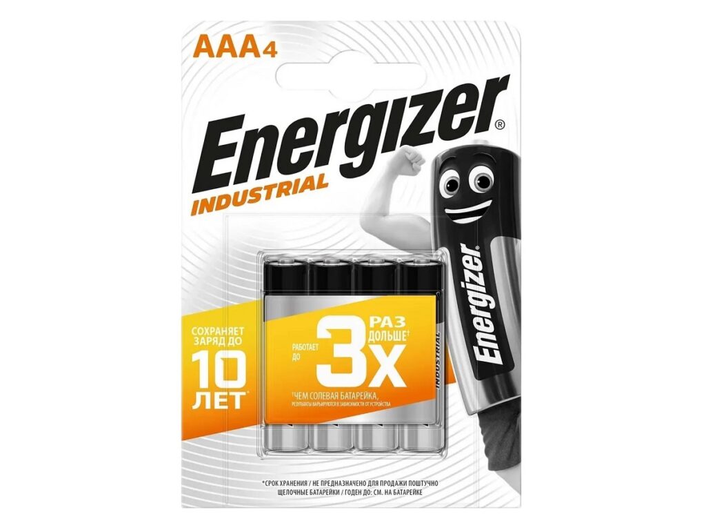 Элемент питания ENERGIZER LR03 INDUSTRIAL (4 бл) (4/48)