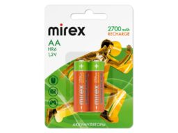 Аккумулятор Ni-MH Mirex HR6 / AA 2700mAh 1,2V 2 шт (2/20/100), ecopack