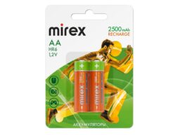 Аккумулятор Ni-MH Mirex HR6 / AA 2500mAh 1,2V 2 шт (2/20/100), ecopack