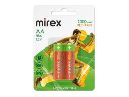 Аккумулятор Ni-MH Mirex HR6 / AA 2000mAh 1,2V 2 шт (2/20/100), ecopack