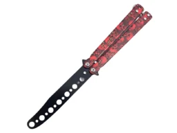 Нож бабочка ( 22см. ) ТРЕНЕРОВОЧНЫЙ красный