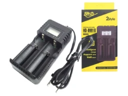 З/У.СЗУ для. 2х Аккум. 18650, (H-8991) сет. Шнур, Дисплей (18650,26650,14500,16340)