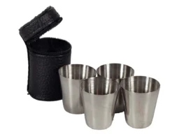 Стаканчики средн. (без кожи.) (набор 4шт. В чехле) А-2