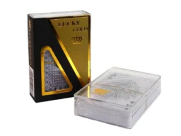Карты (54 листа) ПОКЕРНЫЕ LUCKY GOLD (пластиковая упаковка 6421) 12/144