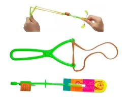 Запуск Рогатка (вертолёт 19см.) зелёный (светится после запуска)