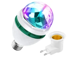 Свет Шар в розетку с выключаталем и переходником под Е27 /50