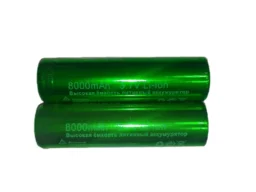 Аккум. 18650 (без упаковки) (зелёный) (8000 mAh) с защитой