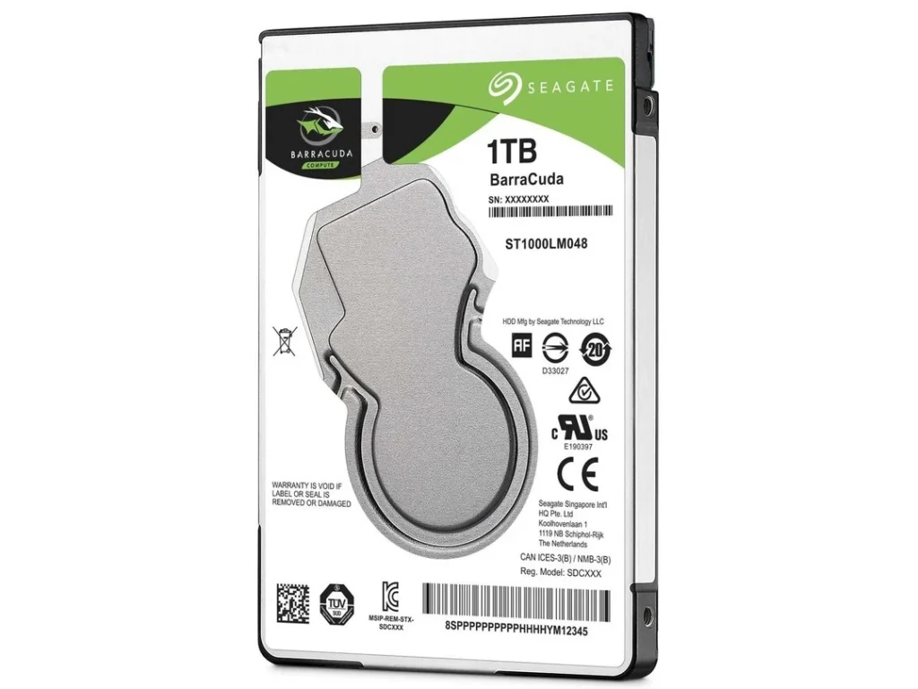 Внутренний HDD Seagate 1TB BarraCuda, SATA-III, 5400 RPM, 128 Mb, 2.5''