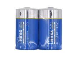 Элемент питания Mirex LR20 / D 1,5V 2 шт (2/12/96), shrink (б/б)