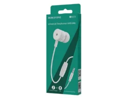 Гарнитура Borofone BM31, Original, микрофон, кнопка ответа, кабель 1.2м, цвет: белый