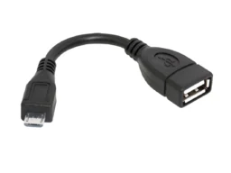 Кабель-переходник DEFENDER USB OTG microUSB(M)-USB(F), черный, 8см (1/25/500)