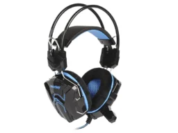 Гарнитура Smartbuy RUSH SNAKE, черная/синяя, игровая, велюровые амбушюры, шнур 2,2 м.