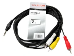 Кабель соединительный TELECOM 3.5 Jack (M) / 3 RCA (M), 2 м. (1/150)