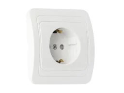 Розетка SMARTBUY скрытая установка, 1-местная с заземлением 16А белая "Марс" (SBE-02w-16-S1-Z) (1/10