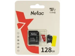MicroSD 128GB Netac P500 Eco Class 10 UHS-I + SD адаптер