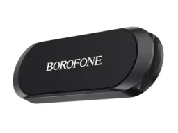 Держатель Borofone BH28, Refined, пластик, силикон, на приборную панель, магнитный, цвет: чёрный