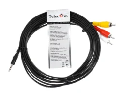 Кабель соединительный TELECOM 3.5 Jack (M) / 3 RCA (M), 3 м. (1/100)