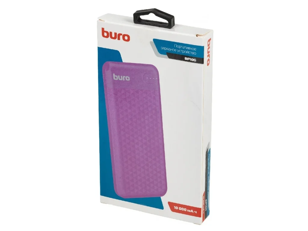 Мобильный аккумулятор Buro BP10G 10000mAh 2.1A фиолетовый (BP10G10PVL)
