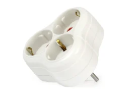 Блок-разветвитель SMARTBUY на 3 гнезда с заземлением круглый белый на 3 гнезда 16А