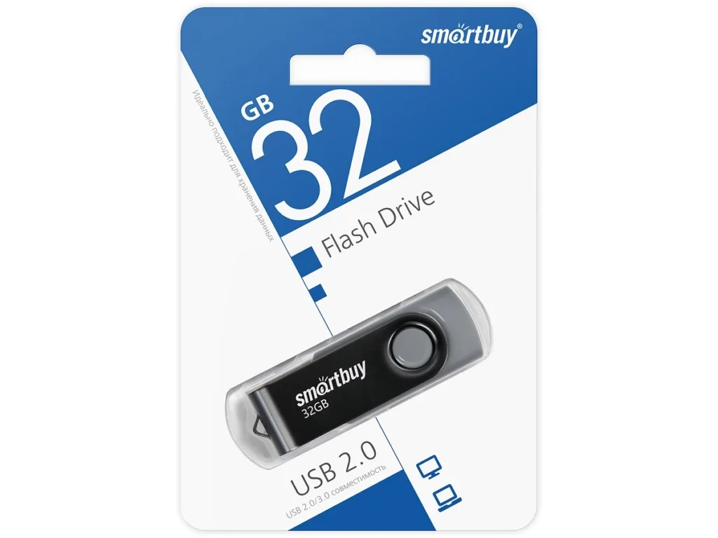 USB 32GB Smart Buy Twist чёрный