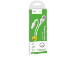Кабель USB - Type-C HOCO X37 Cool power, 1.0м, круглый, 3.0A, силикон, цвет: белый (1/30/300)